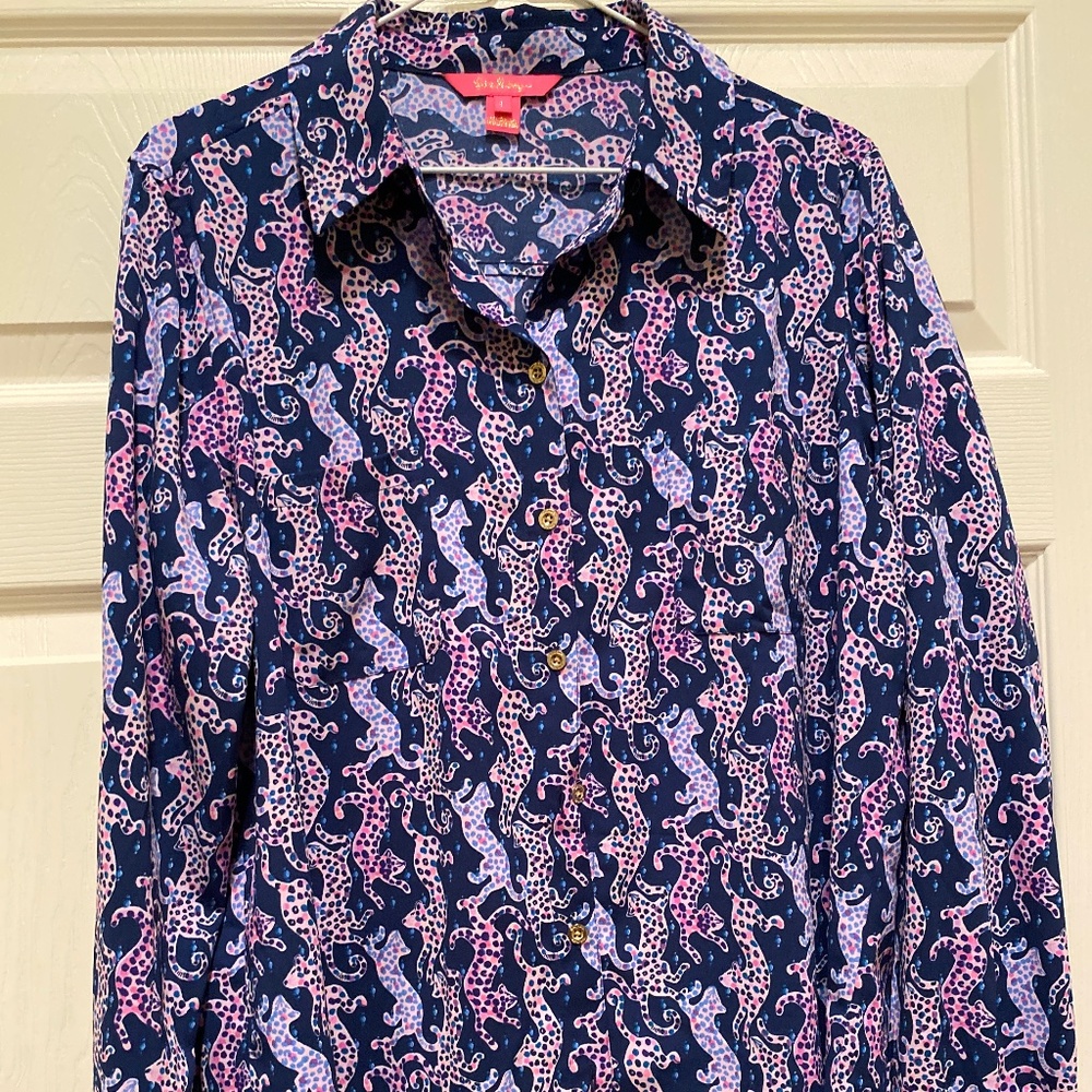 Lily Pulitzer size large catwalk long sleeve shirt